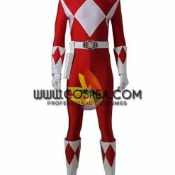 Cosrea Mighty Morphin Power Rangers Red Ranger Cosplay Costume TV & Movies