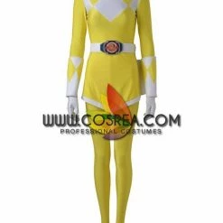 Cosrea Mighty Morphin Power Rangers Yellow Ranger Cosplay Costume