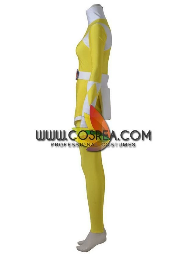 Cosrea Mighty Morphin Power Rangers Yellow Ranger Cosplay Costume 6 Cosrea Mighty Morphin Power Rangers Yellow Ranger Cosplay Costume