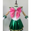 Cosrea Sailormoon Sailor Jupiter PU Leather Musical Cosplay Costume