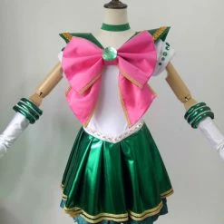 Cosrea Sailormoon Sailor Jupiter PU Leather Musical Cosplay Costume