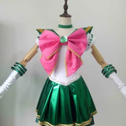 Cosrea Sailormoon Sailor Jupiter PU Leather Musical Cosplay Costume