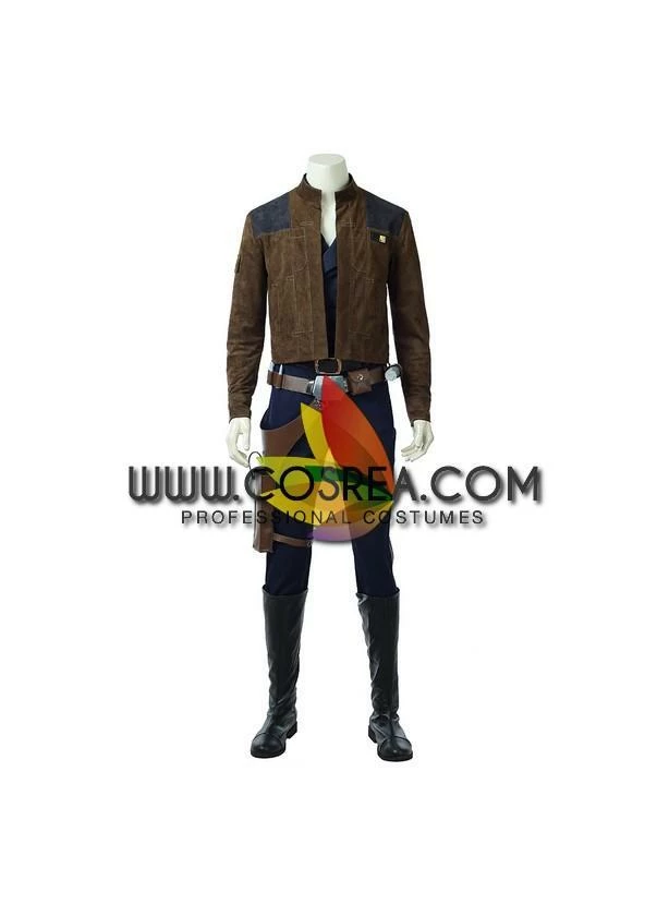 Cosrea TV & Movies Han Solo Star Wars Suede Leather Cosplay Costume 4 Cosrea TV & Movies Han Solo Star Wars Suede Leather Cosplay Costume