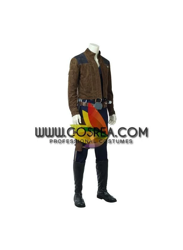 Cosrea TV & Movies Han Solo Star Wars Suede Leather Cosplay Costume 5 Cosrea TV & Movies Han Solo Star Wars Suede Leather Cosplay Costume