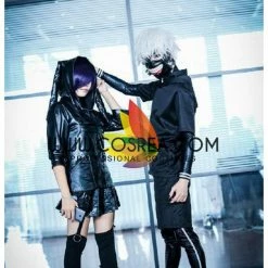 Cosrea Anime Costumes Tokyo Ghoul Ken Kaneki PU Leather Complete Cosplay Costume