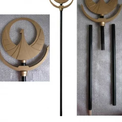 Cosrea Cosplay Props Saint Seiya Athena Classic Gold Staff Cosplay Prop