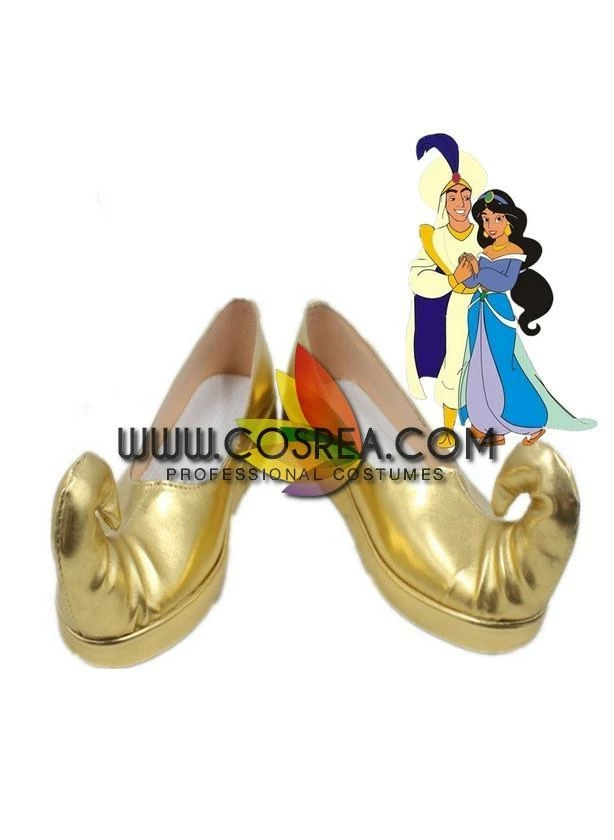 Cosrea Disney Aladdin Jasmine Gold Cosplay Shoes 5 Cosrea Disney Aladdin Jasmine Gold Cosplay Shoes