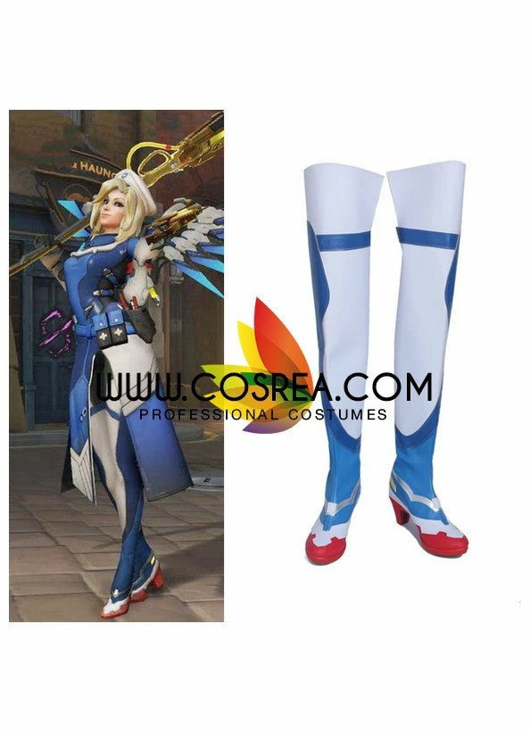 Cosrea Overwatch Mercy Combat Medic Cosplay Shoes 4 Cosrea Overwatch Mercy Combat Medic Cosplay Shoes