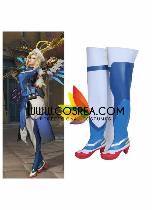 Cosrea Overwatch Mercy Combat Medic Cosplay Shoes 5 Cosrea Overwatch Mercy Combat Medic Cosplay Shoes