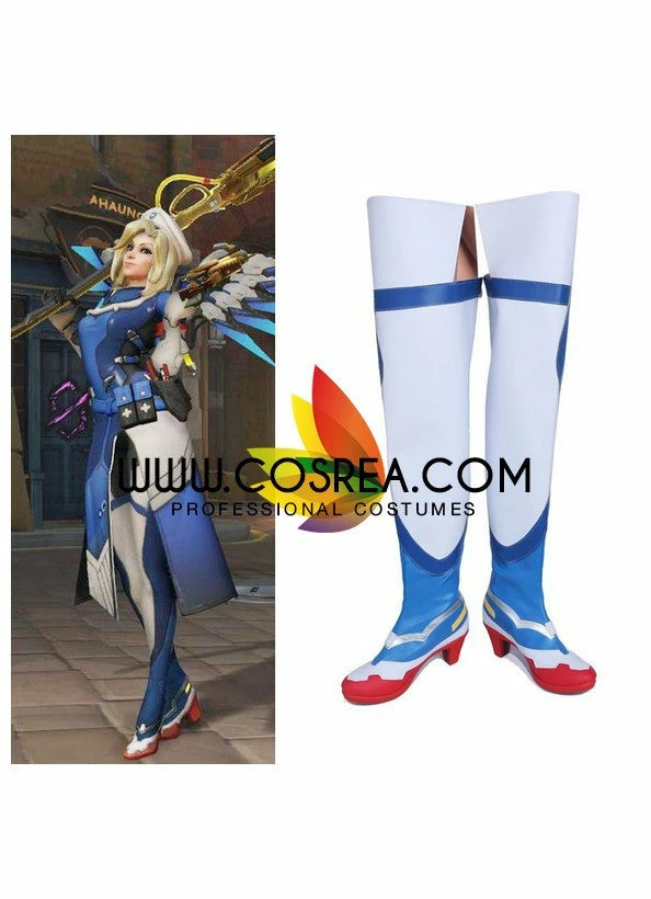 Cosrea Overwatch Mercy Combat Medic Cosplay Shoes 7 Cosrea Overwatch Mercy Combat Medic Cosplay Shoes