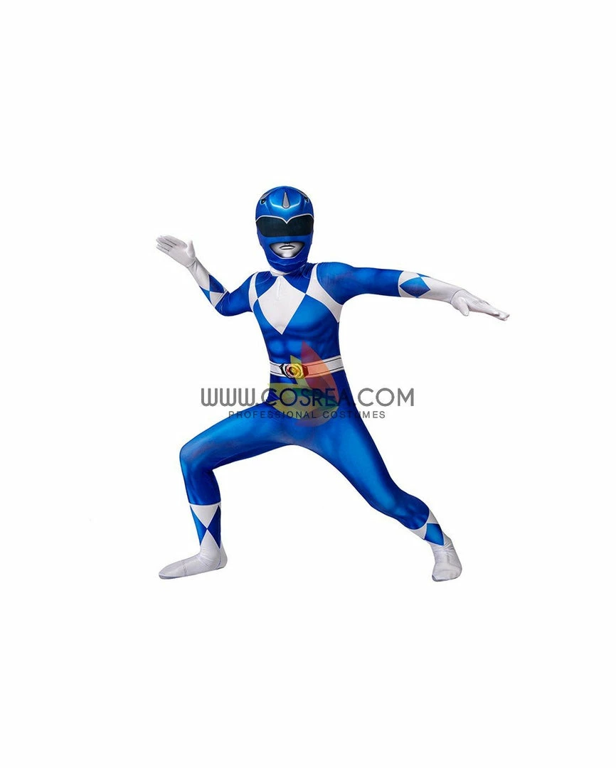 Cosrea Mighty Morphin Power Rangers Blue Ranger Kids Size Digital Printed Cosplay Costume TV & Movies 7 Cosrea Mighty Morphin Power Rangers Blue Ranger Kids Size Digital Printed Cosplay Costume TV & Movies