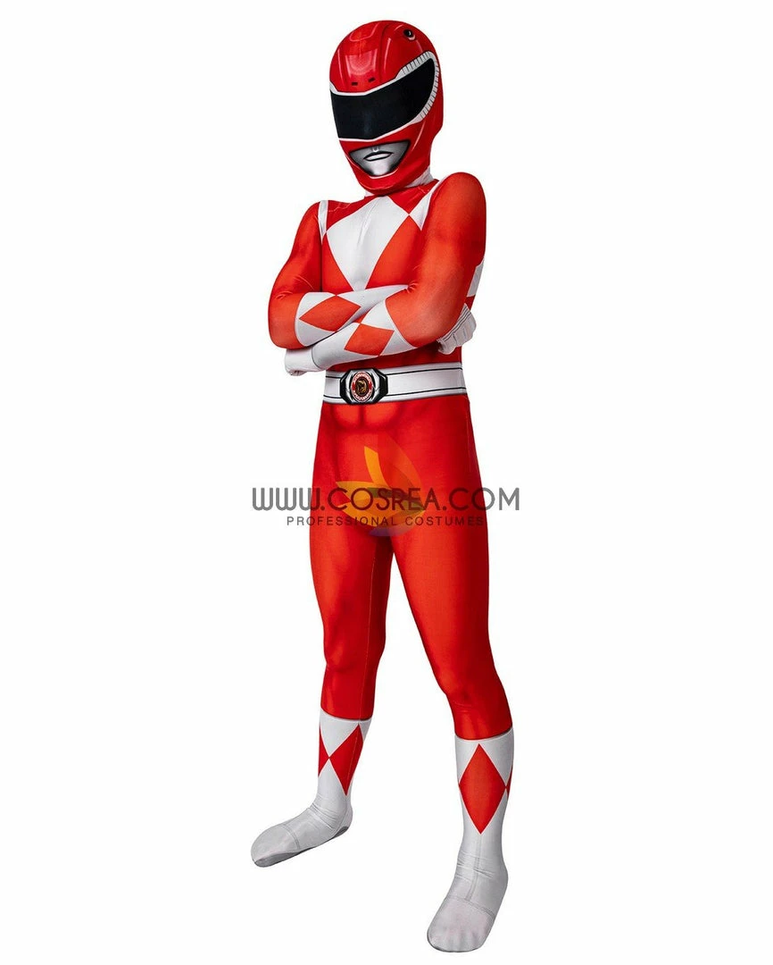 Cosrea TV & Movies Mighty Morphin Power Rangers Red Ranger Kids Size Digital Printed Cosplay Costume 5 Cosrea TV & Movies Mighty Morphin Power Rangers Red Ranger Kids Size Digital Printed Cosplay Costume