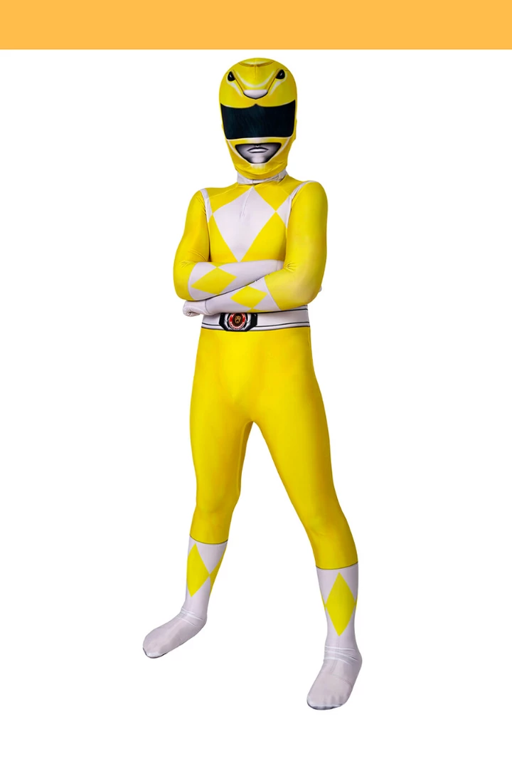 Cosrea TV & Movies Mighty Morphin Power Rangers Yellow Ranger Kids Size Digital Printed Cosplay Costume 3 Cosrea TV & Movies Mighty Morphin Power Rangers Yellow Ranger Kids Size Digital Printed Cosplay Costume