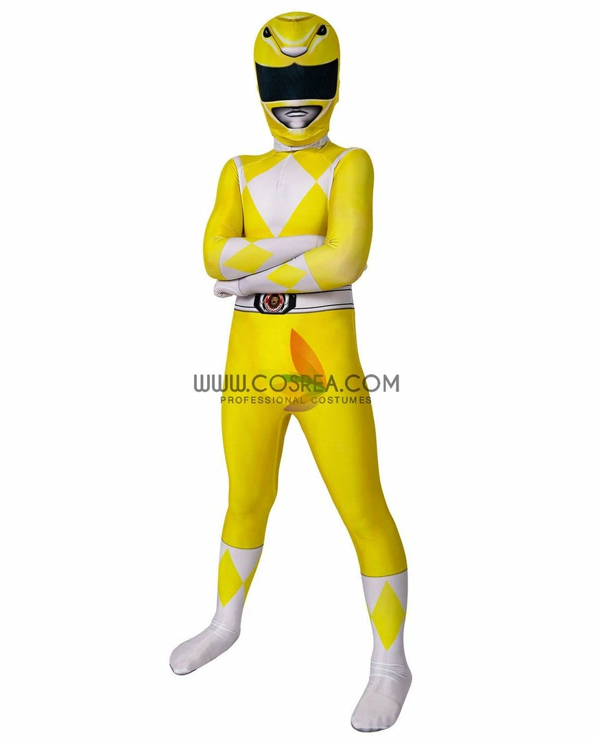 Cosrea TV & Movies Mighty Morphin Power Rangers Yellow Ranger Kids Size Digital Printed Cosplay Costume 5 Cosrea TV & Movies Mighty Morphin Power Rangers Yellow Ranger Kids Size Digital Printed Cosplay Costume
