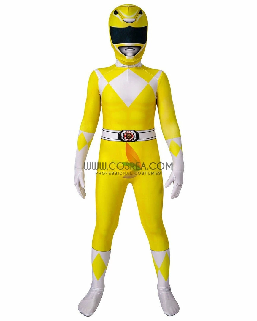 Cosrea TV & Movies Mighty Morphin Power Rangers Yellow Ranger Kids Size Digital Printed Cosplay Costume 4 Cosrea TV & Movies Mighty Morphin Power Rangers Yellow Ranger Kids Size Digital Printed Cosplay Costume