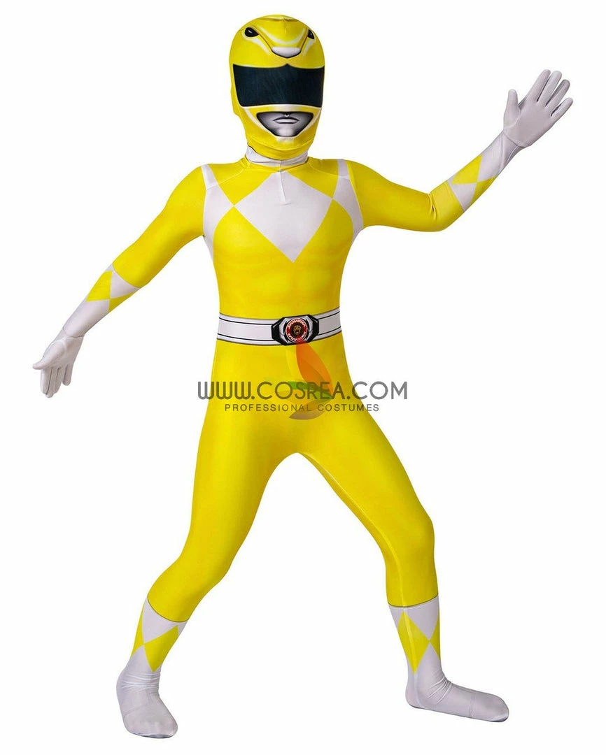 Cosrea TV & Movies Mighty Morphin Power Rangers Yellow Ranger Kids Size Digital Printed Cosplay Costume 7 Cosrea TV & Movies Mighty Morphin Power Rangers Yellow Ranger Kids Size Digital Printed Cosplay Costume