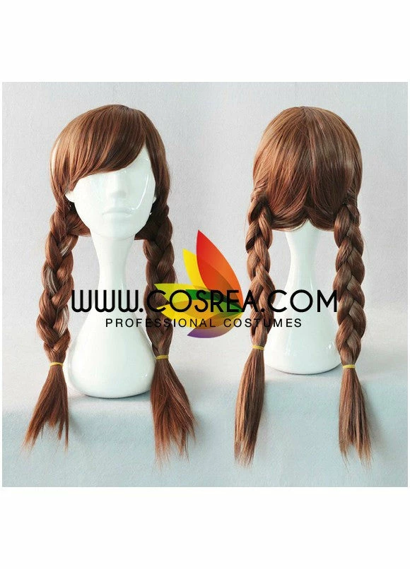 Cosrea Cosplay Wigs Frozen Anna Dark Brown With Highlight Braided Cosplay Wig 4 Cosrea Cosplay Wigs Frozen Anna Dark Brown With Highlight Braided Cosplay Wig