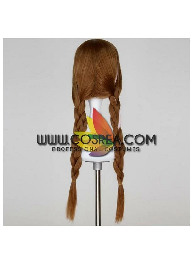 Cosrea Frozen Anna Natural Brown With Highlight Braided Cosplay Wig Cosplay Wigs 5 Cosrea Frozen Anna Natural Brown With Highlight Braided Cosplay Wig Cosplay Wigs