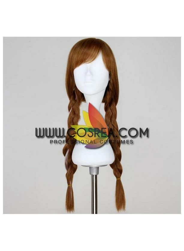 Cosrea Frozen Anna Natural Brown With Highlight Braided Cosplay Wig Cosplay Wigs 4 Cosrea Frozen Anna Natural Brown With Highlight Braided Cosplay Wig Cosplay Wigs