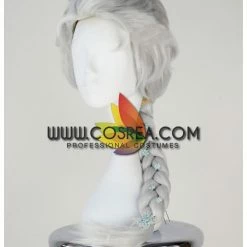 Cosrea Frozen Elsa Silver Braided Cosplay Wig