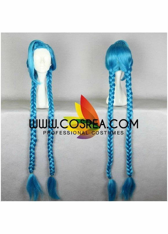 Cosrea Cosplay Wigs League Of Legends Jinx Cosplay Wig 4 Cosrea Cosplay Wigs League Of Legends Jinx Cosplay Wig